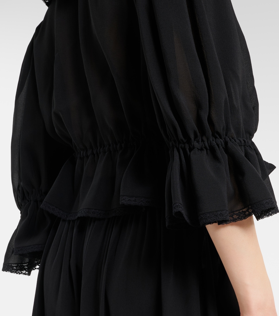 Ruffled silk blouse | Chloé