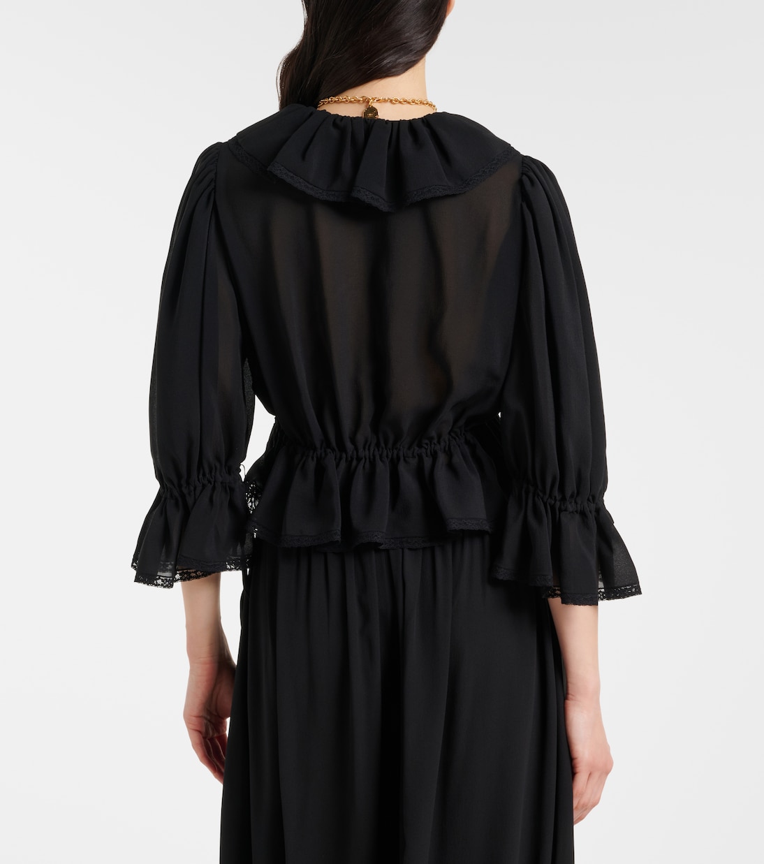 Ruffled silk blouse | Chloé