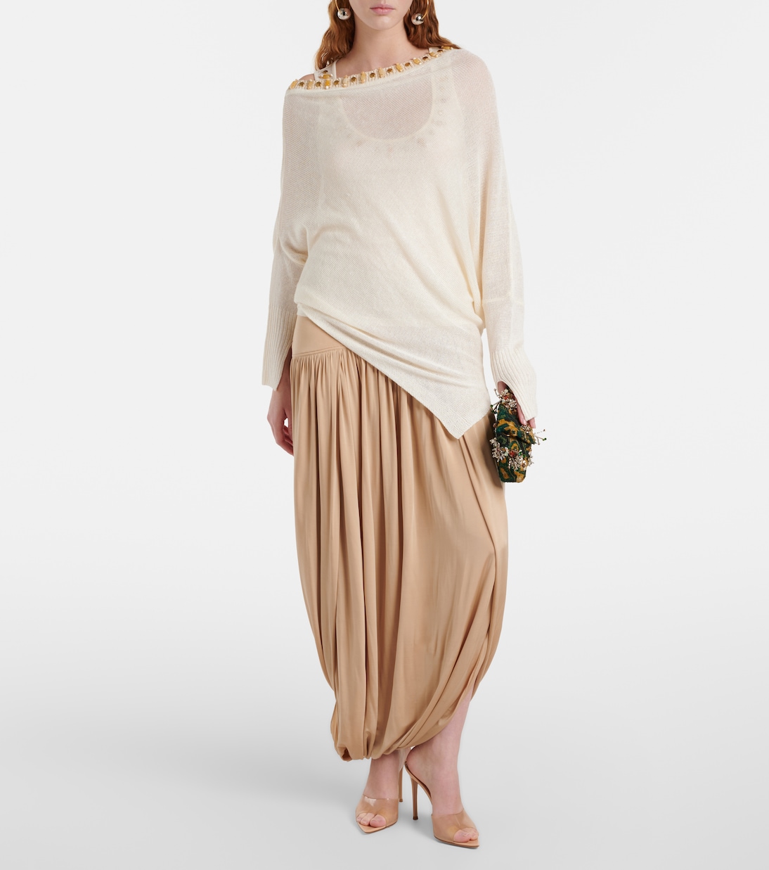 Verzierter Pullover aus einem Leinengemisch | Xu Zhi