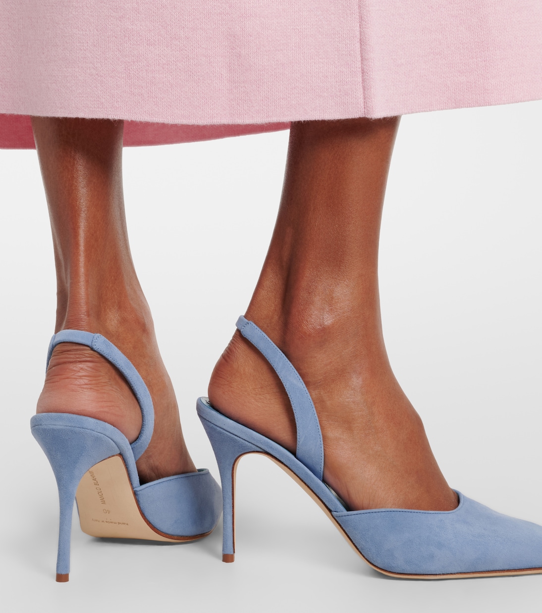 Slingback-Pumps Borelapla aus Veloursleder | Manolo Blahnik