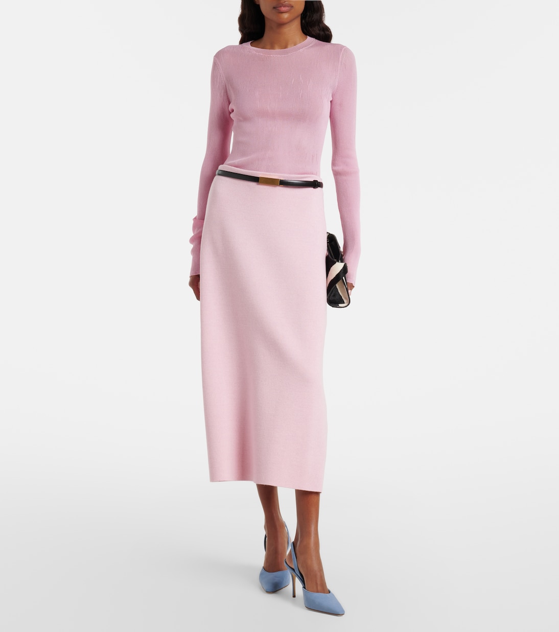 Slingback-Pumps Borelapla aus Veloursleder | Manolo Blahnik