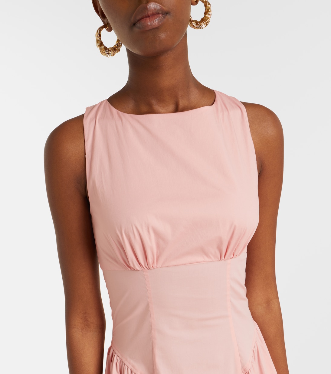 Gwen cotton poplin midi dress | Staud