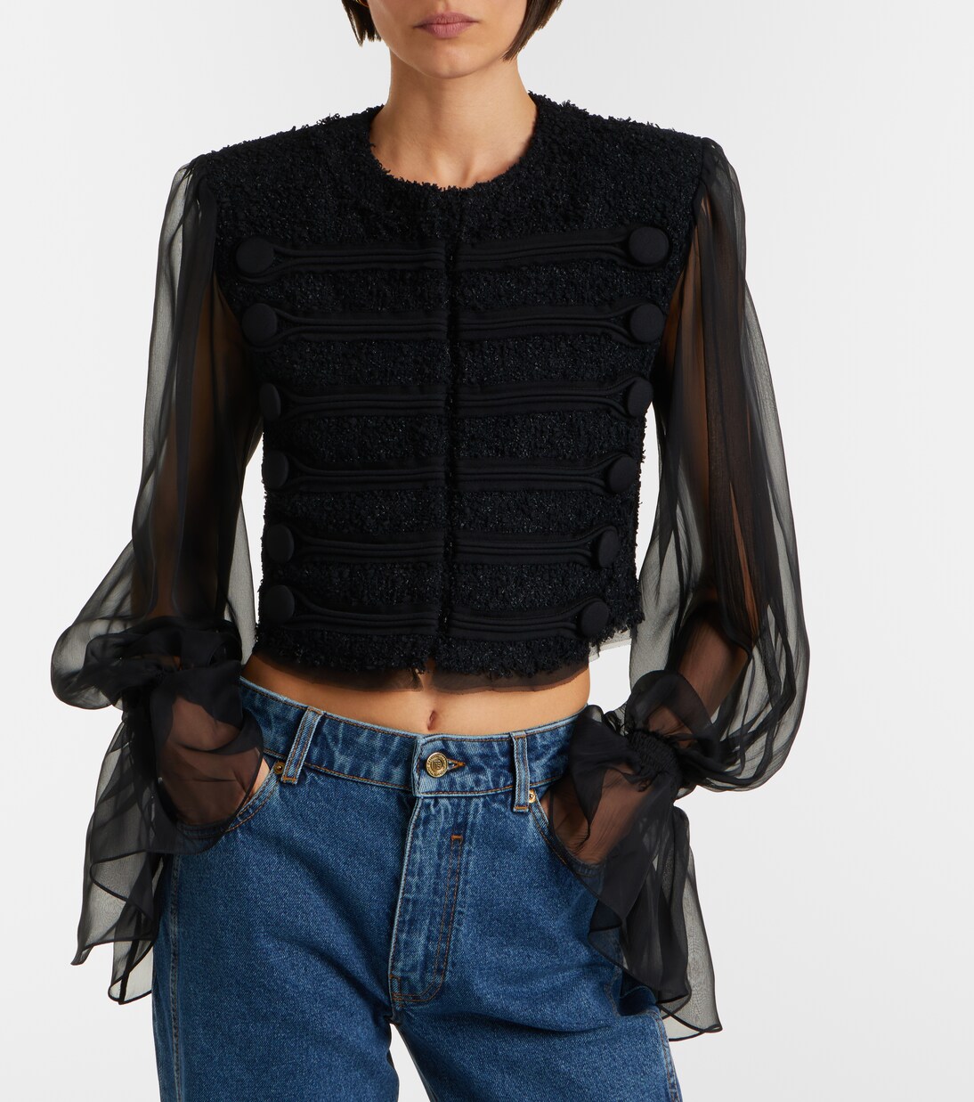 Silk-trimmed bouclé jacket | Balmain