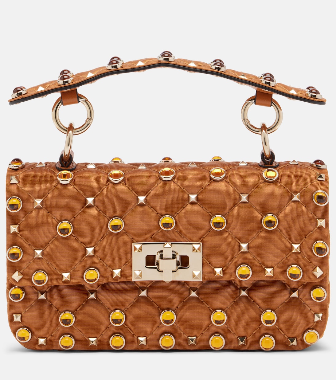 Rockstud Spike Small moiré shoulder bag | Valentino Garavani