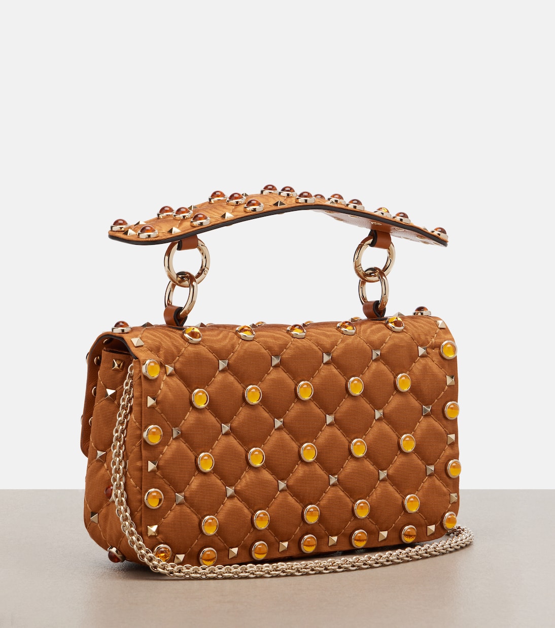 Rockstud Spike Small moiré shoulder bag | Valentino Garavani