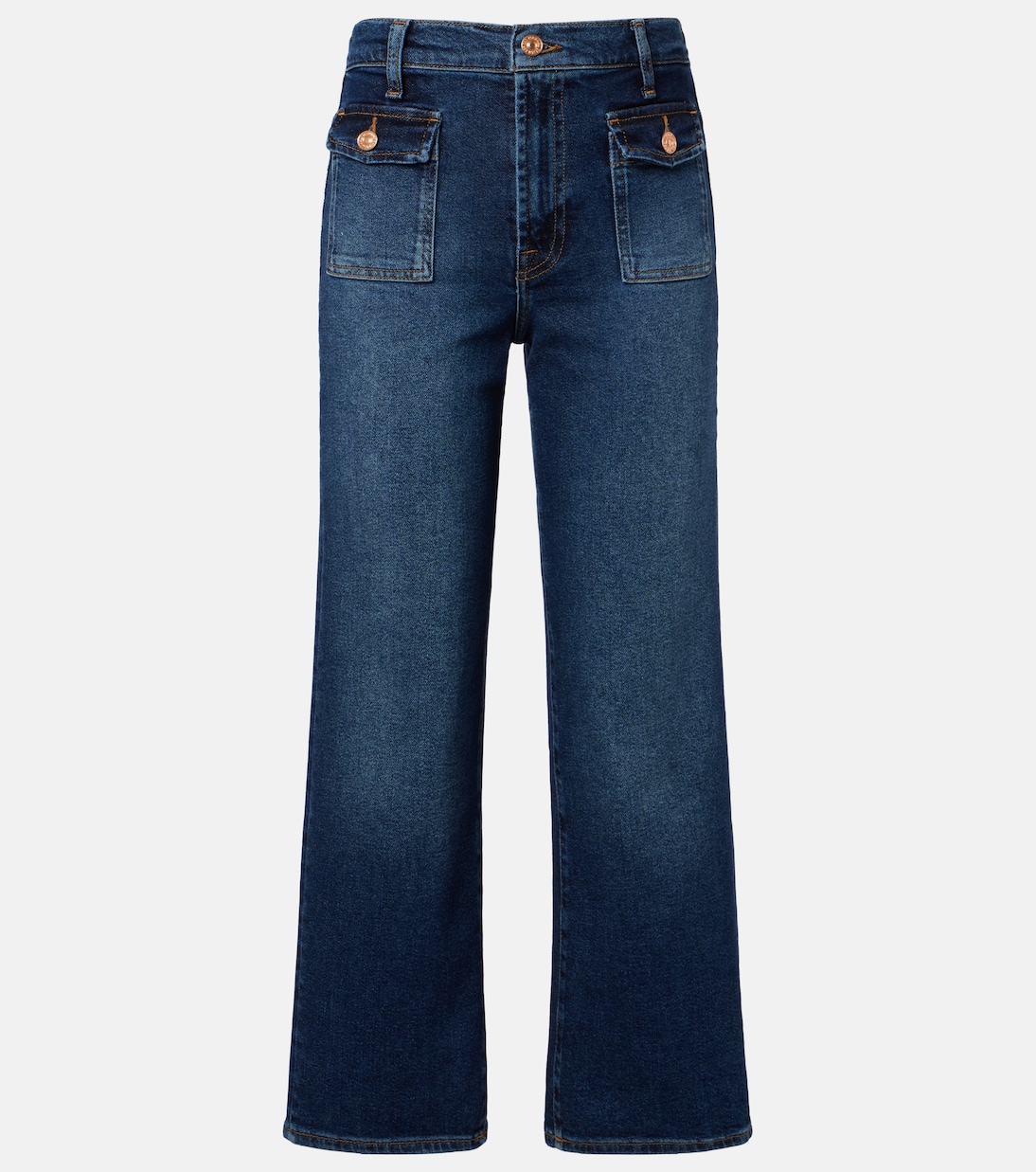 Stovepipe cropped straight jeans | 7 For All Mankind