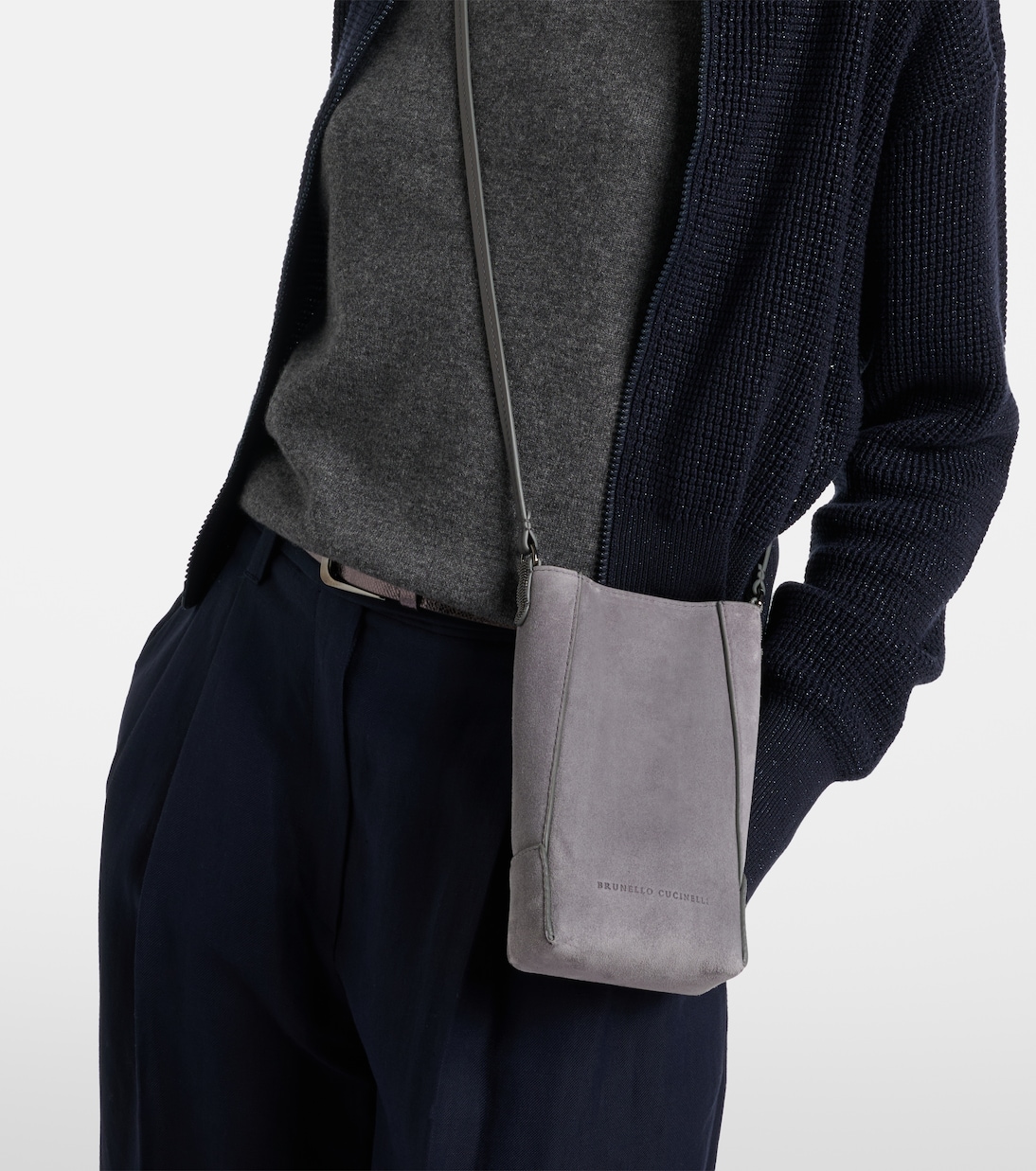Monili suede shoulder bag | Brunello Cucinelli