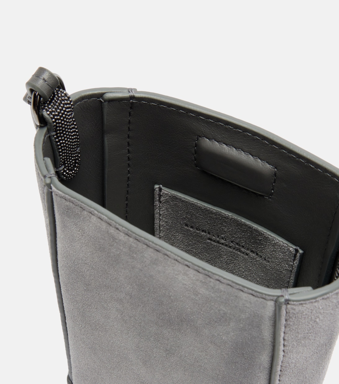 Monili suede shoulder bag | Brunello Cucinelli