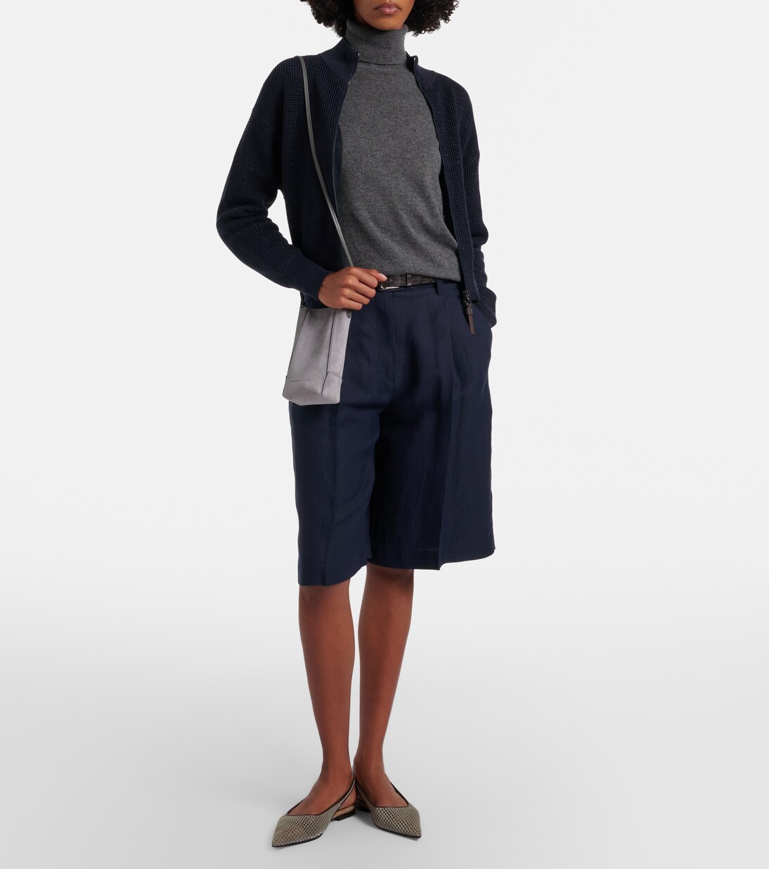 Monili suede shoulder bag | Brunello Cucinelli