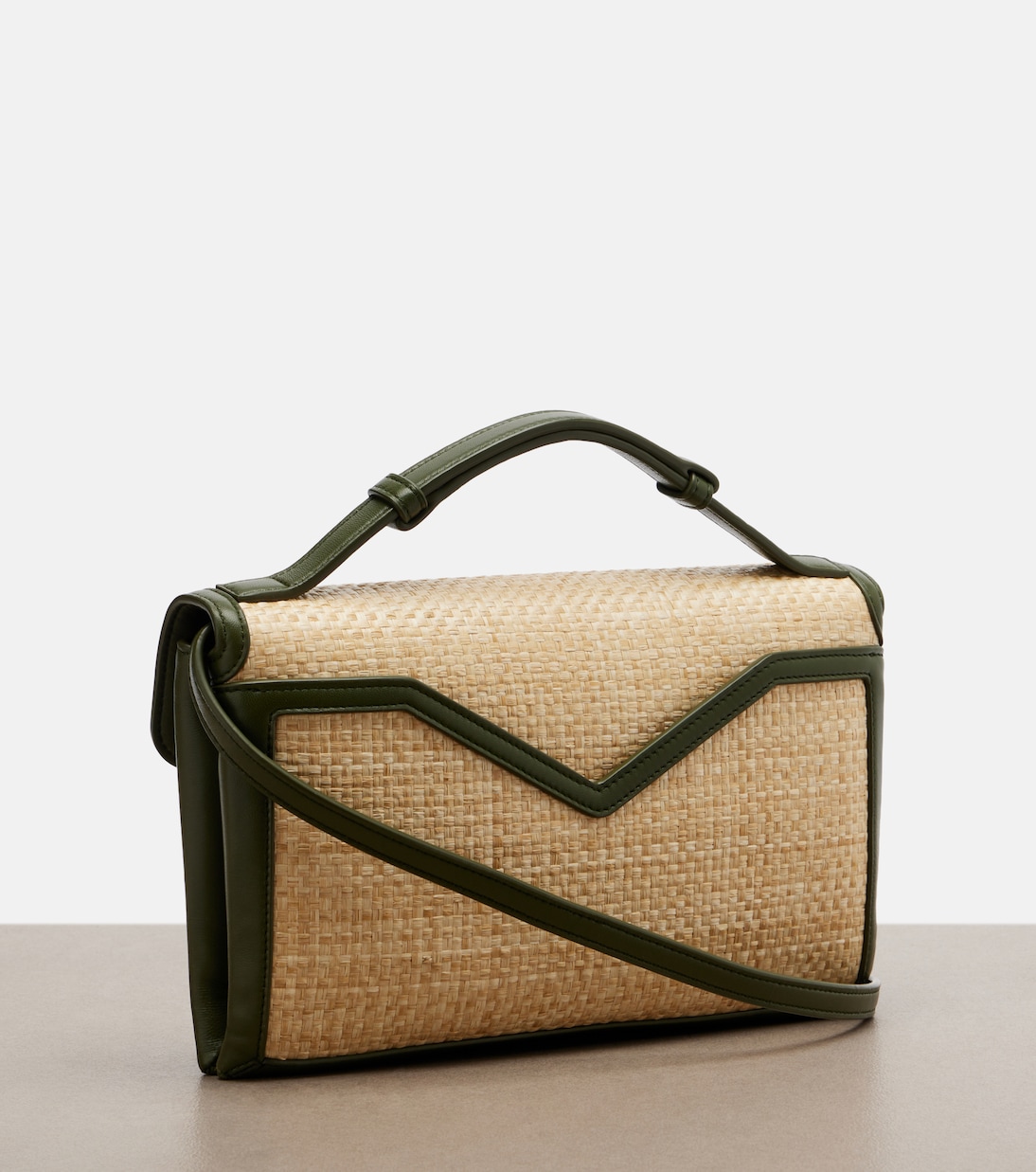 Knot Lock Medium raffia top-handle bag | Bottega Veneta