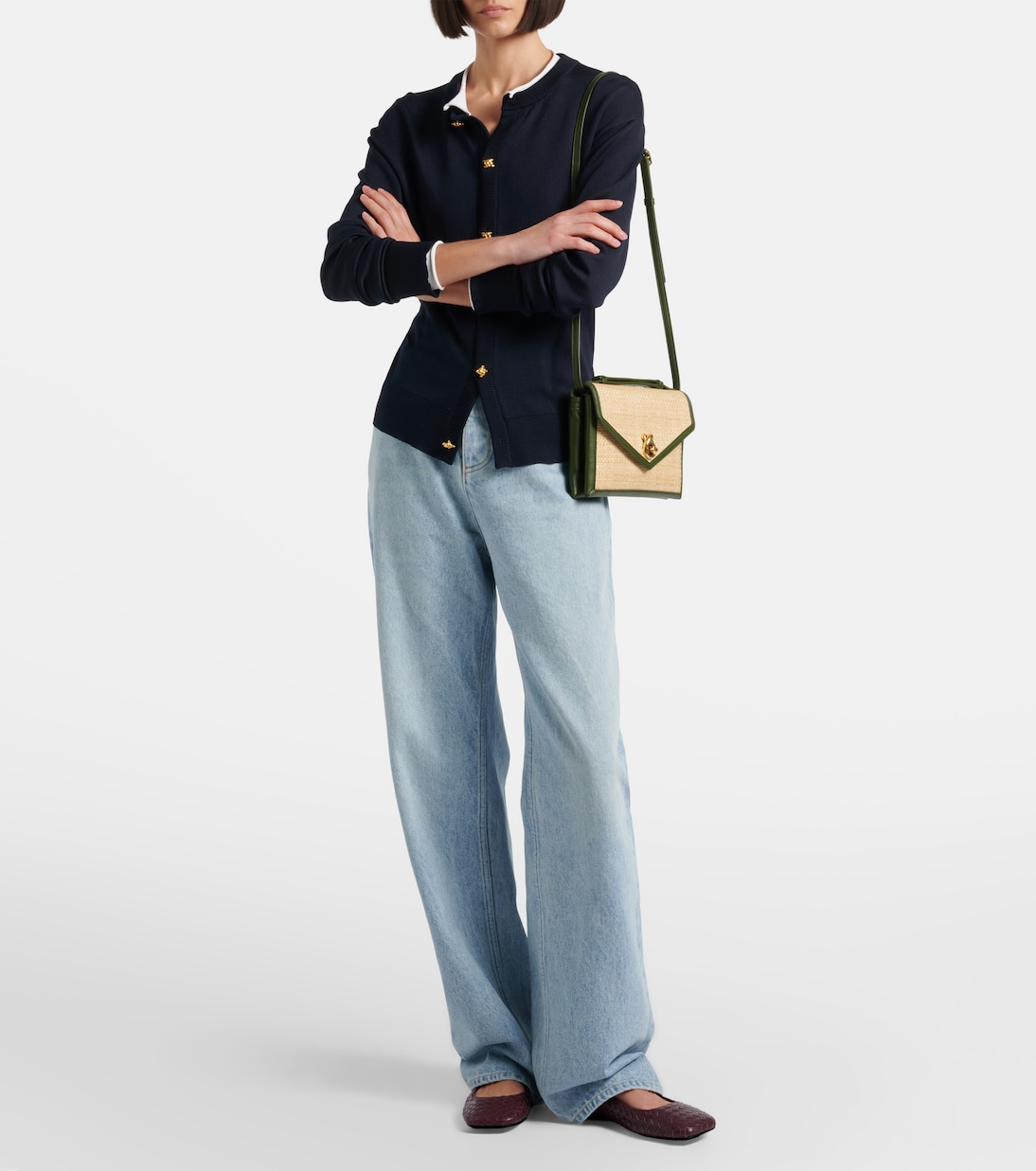Knot Lock Medium raffia top-handle bag | Bottega Veneta
