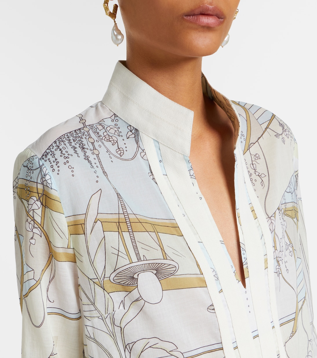 Printed cotton voile tunic | Tory Burch