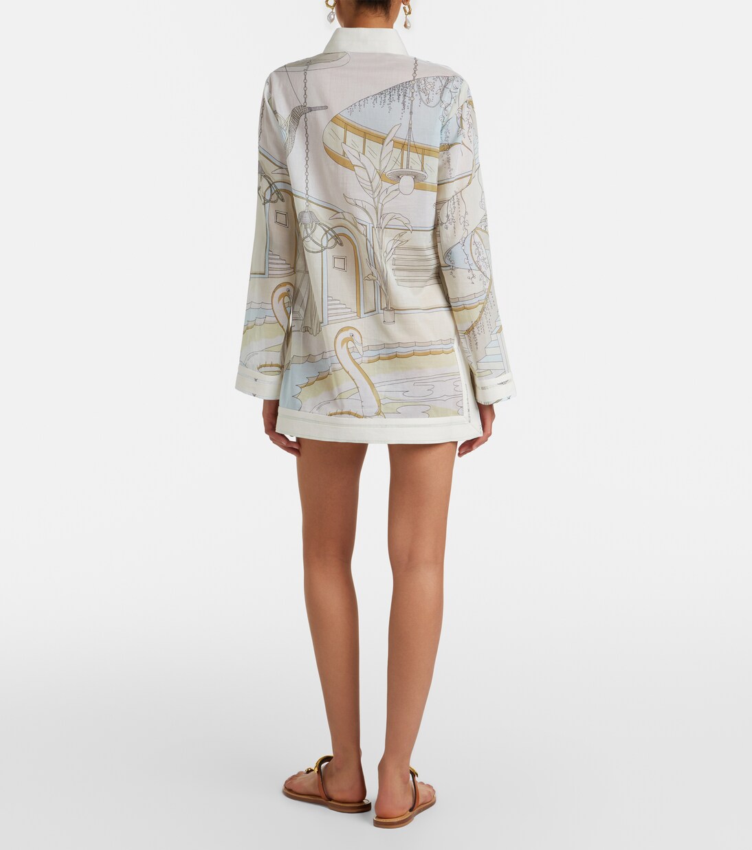 Printed cotton voile tunic | Tory Burch