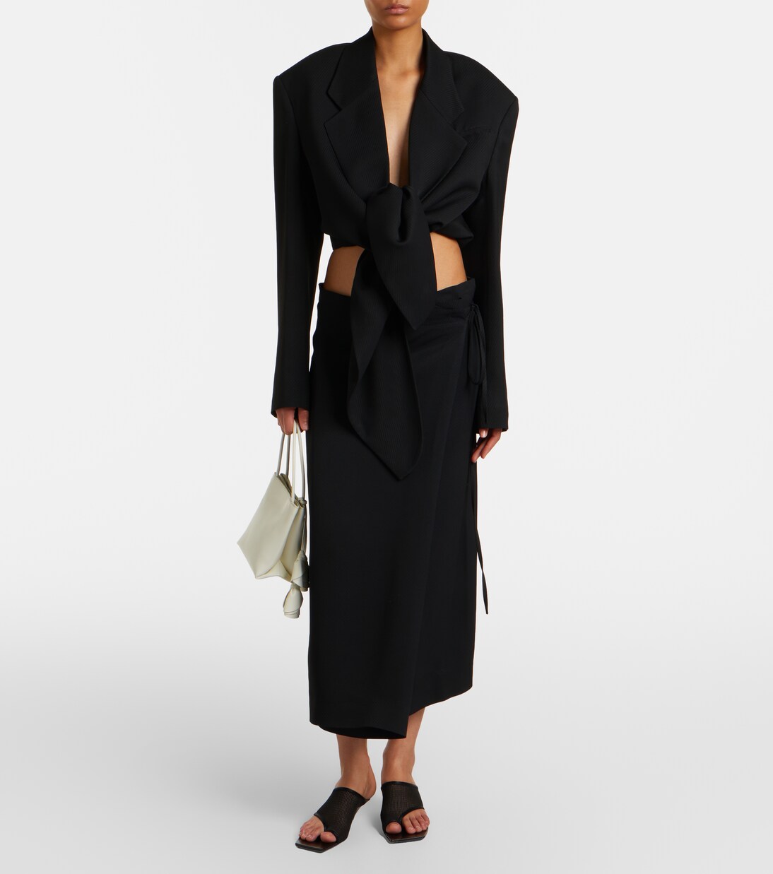 Mules Edge Stretch de malla con piel | Christen