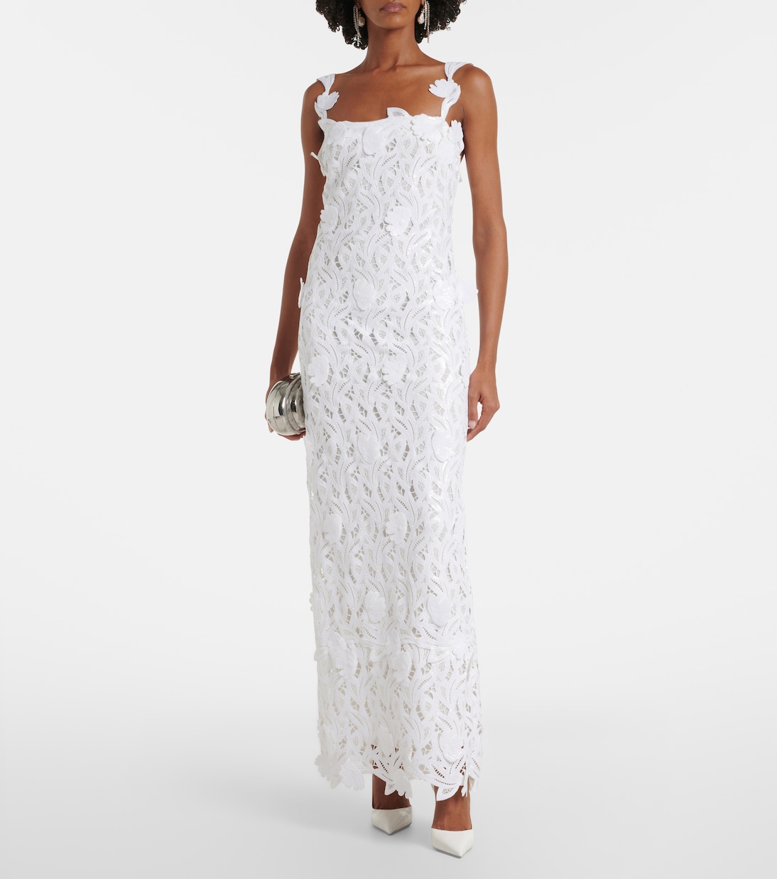 Marenna broderie anglaise sequined gown | Simkhai