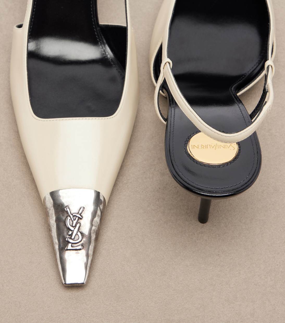 Jeanne leather slingback pumps | Saint Laurent
