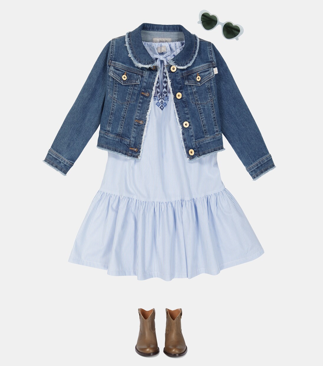 Frayed denim jacket | Il Gufo