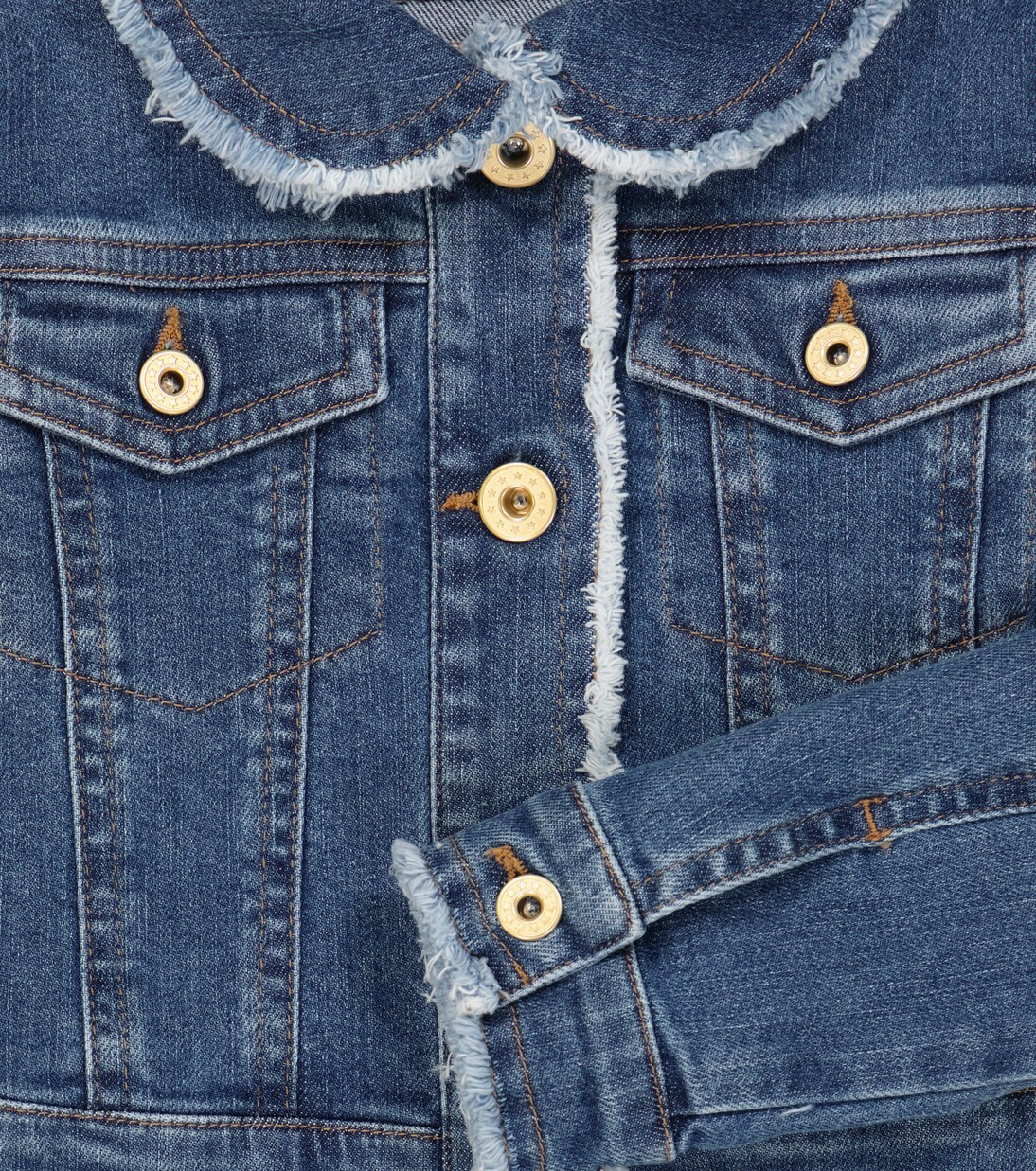 Frayed denim jacket | Il Gufo