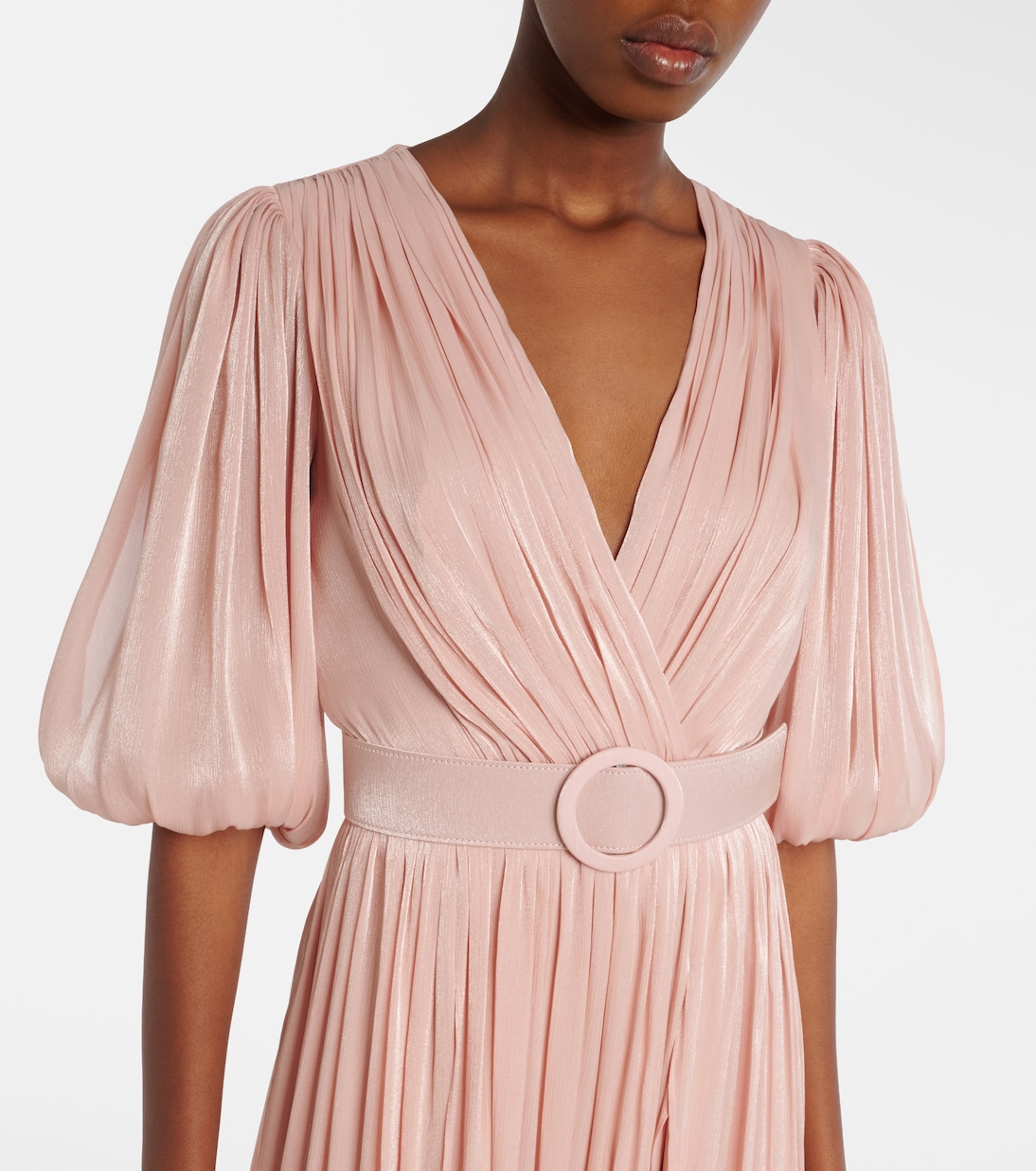 Brennie iridescent georgette gown | Costarellos