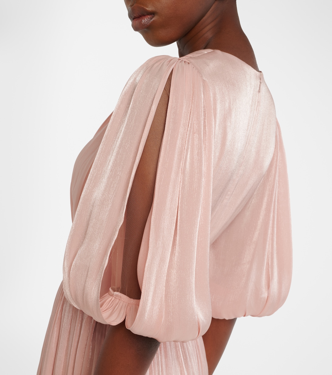 Brennie iridescent georgette gown | Costarellos