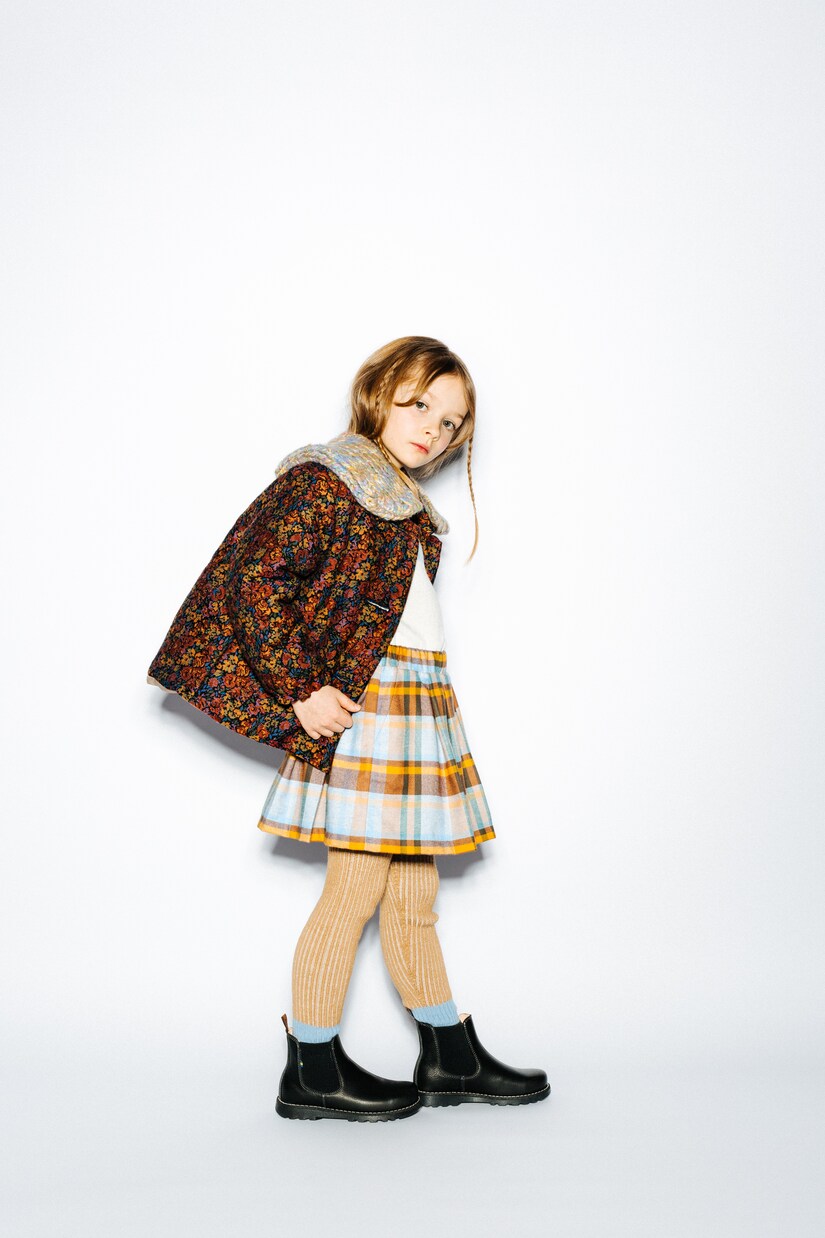 Jupe-short en coton à carreaux | Paade Mode