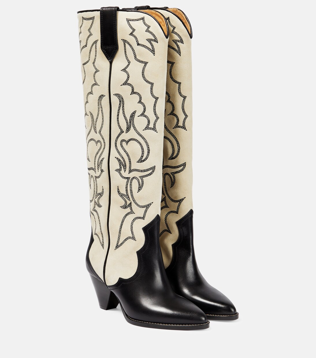 Leila leather and suede cowboy boots | Isabel Marant