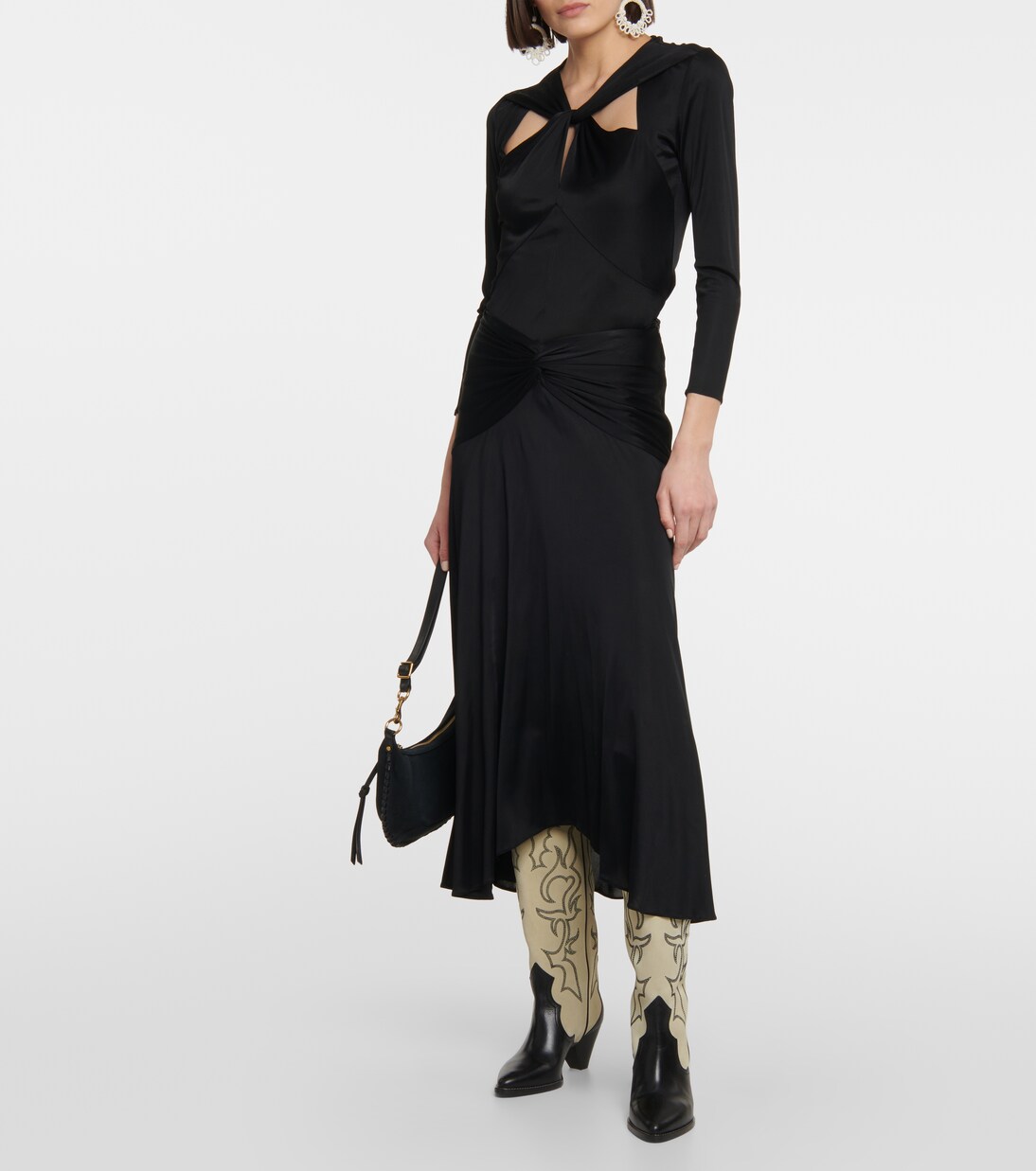 Leila leather and suede cowboy boots | Isabel Marant