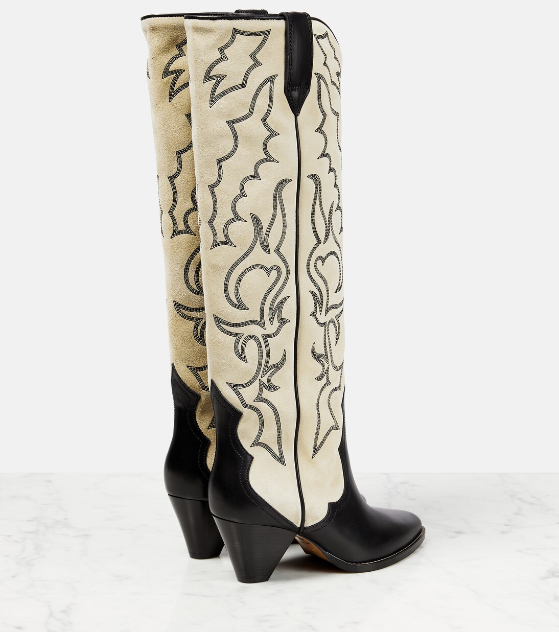 Leila leather and suede cowboy boots | Isabel Marant