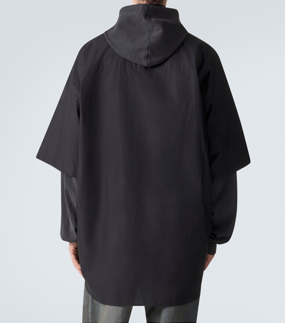 Patched cotton poplin and fleece jacket | Balenciaga