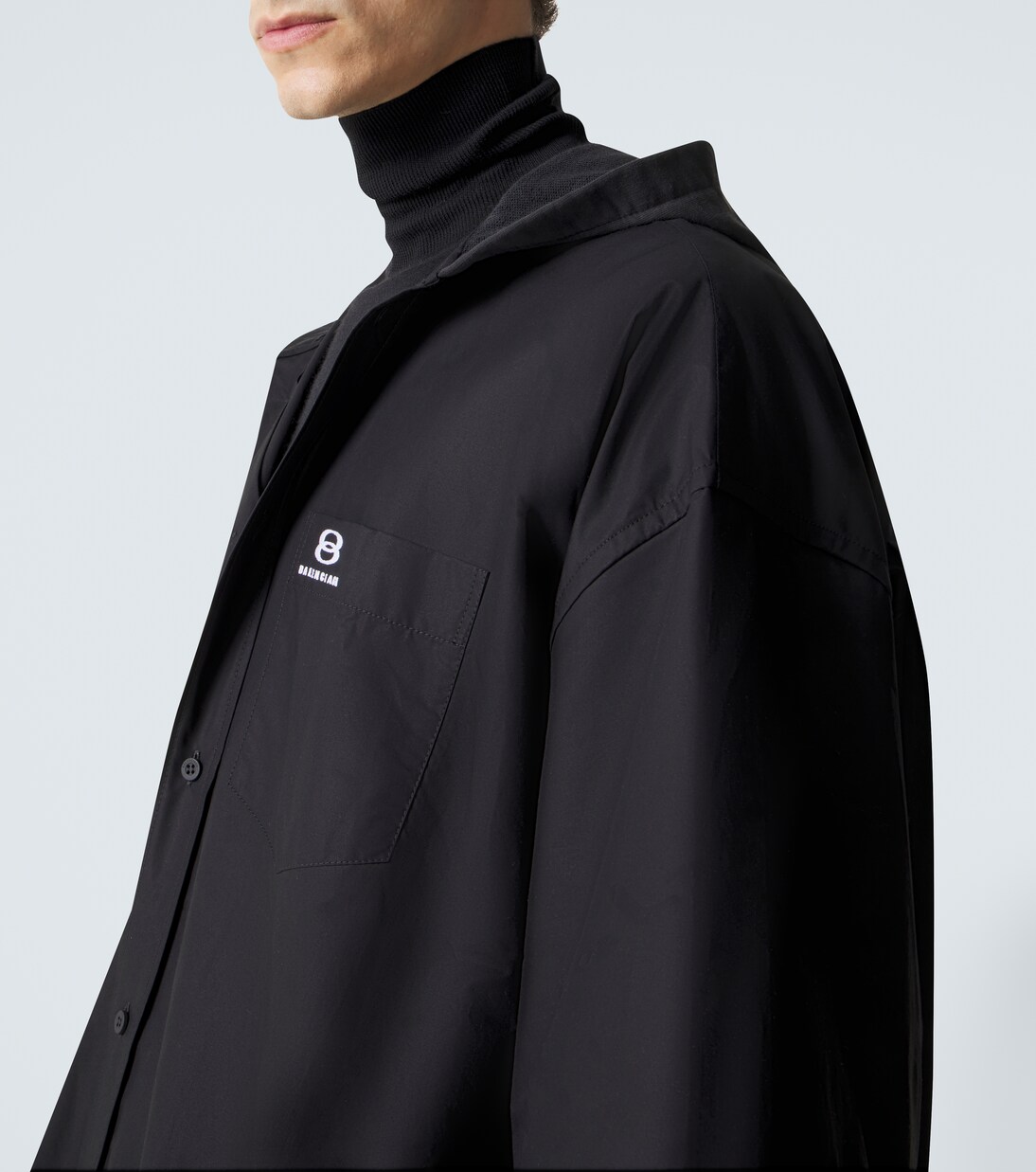 Patched cotton poplin and fleece jacket | Balenciaga