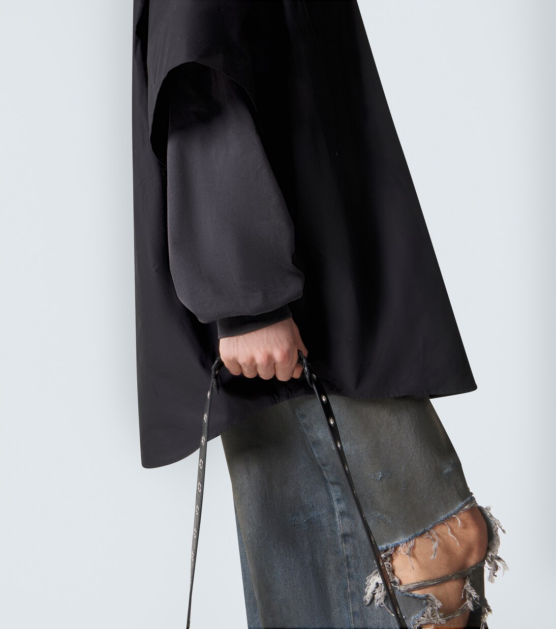 Patched cotton poplin and fleece jacket | Balenciaga