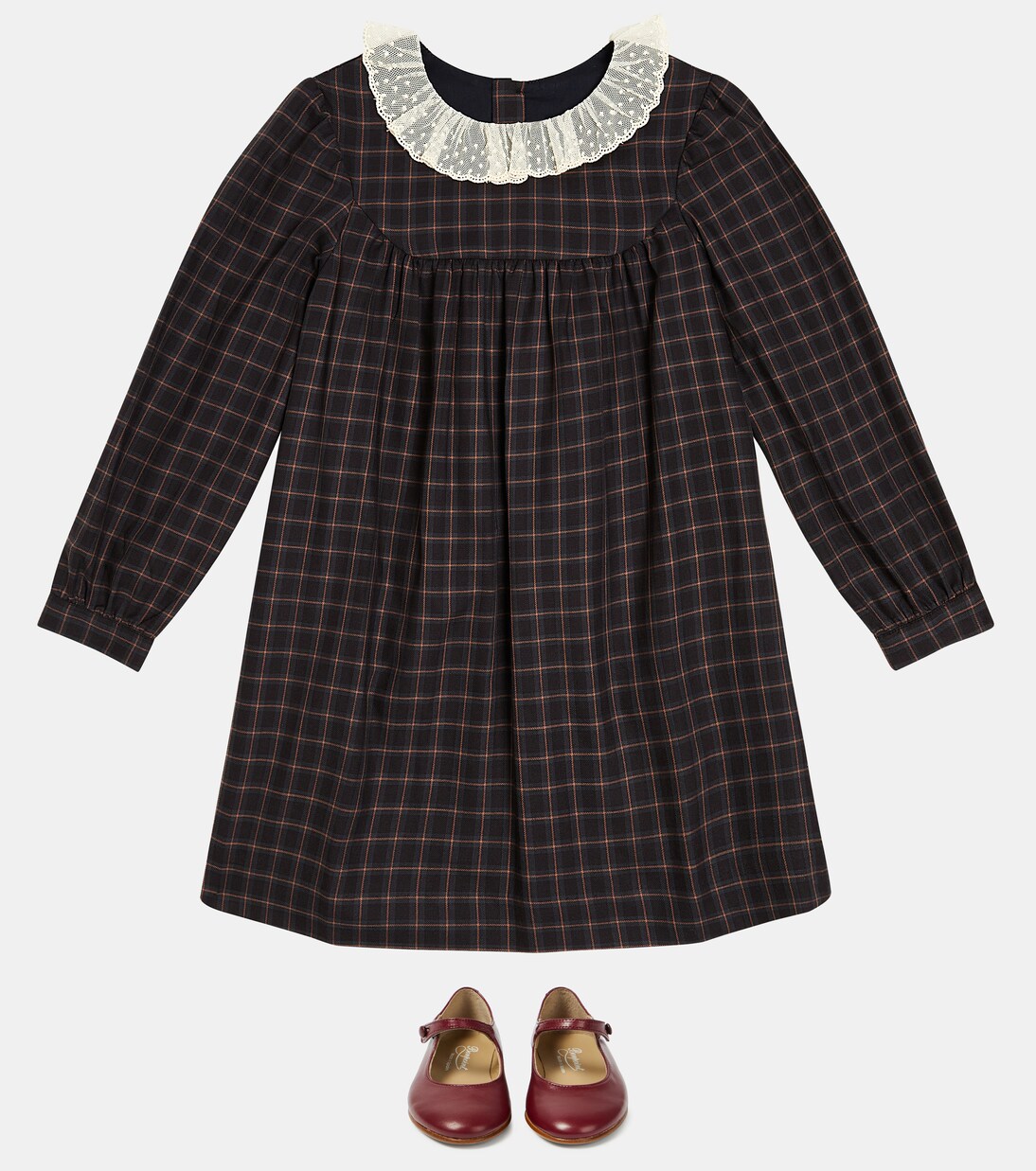 Tamiko checked cotton dress  | Bonpoint