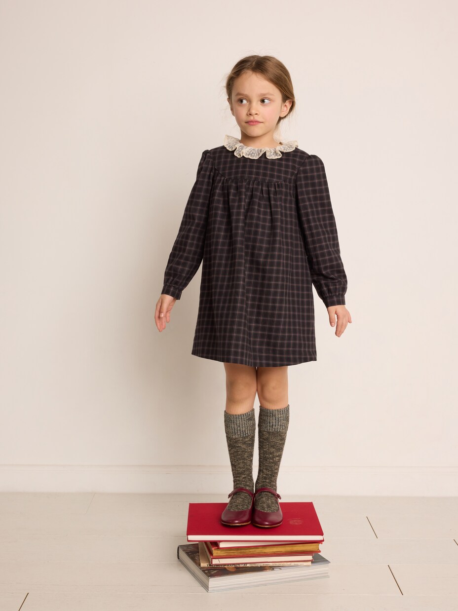 Tamiko checked cotton dress  | Bonpoint