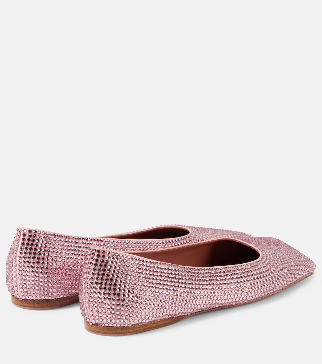 Ane embellished satin ballet flats | Amina Muaddi