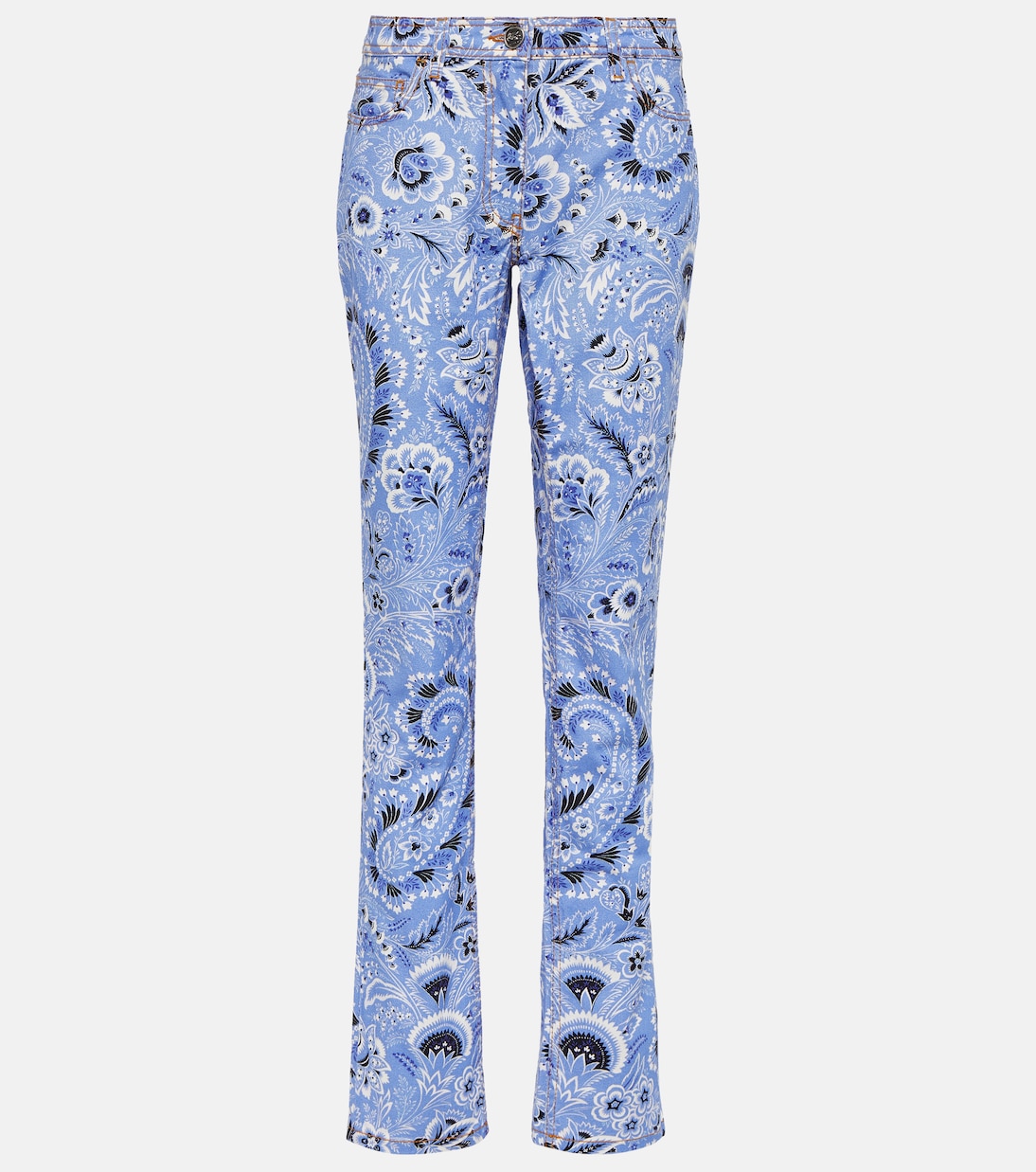 Bedruckte High-Rise Skinny Jeans | Etro
