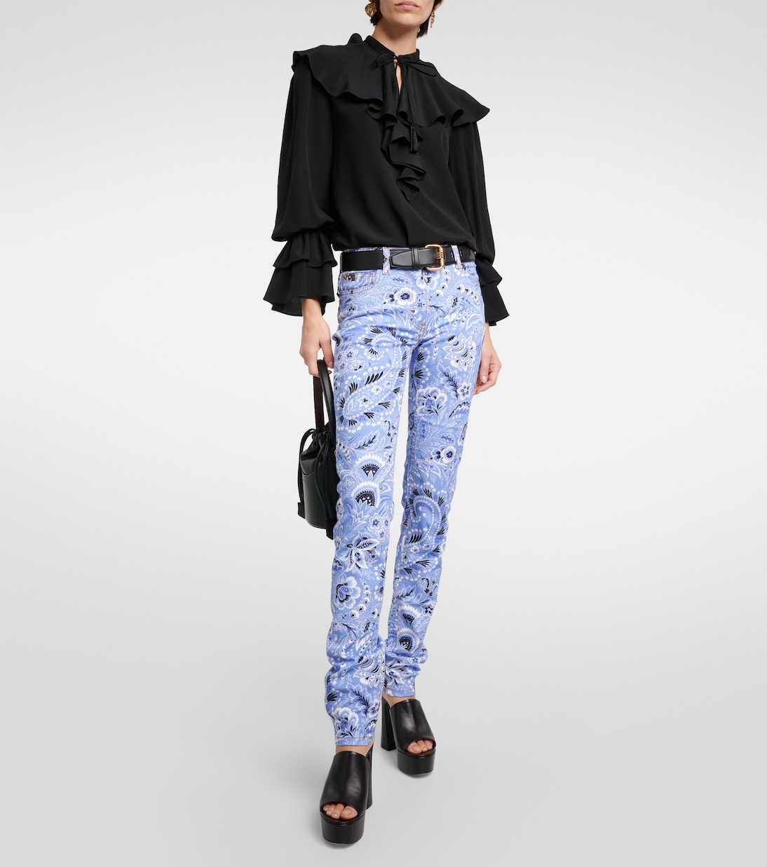Bedruckte High-Rise Skinny Jeans | Etro