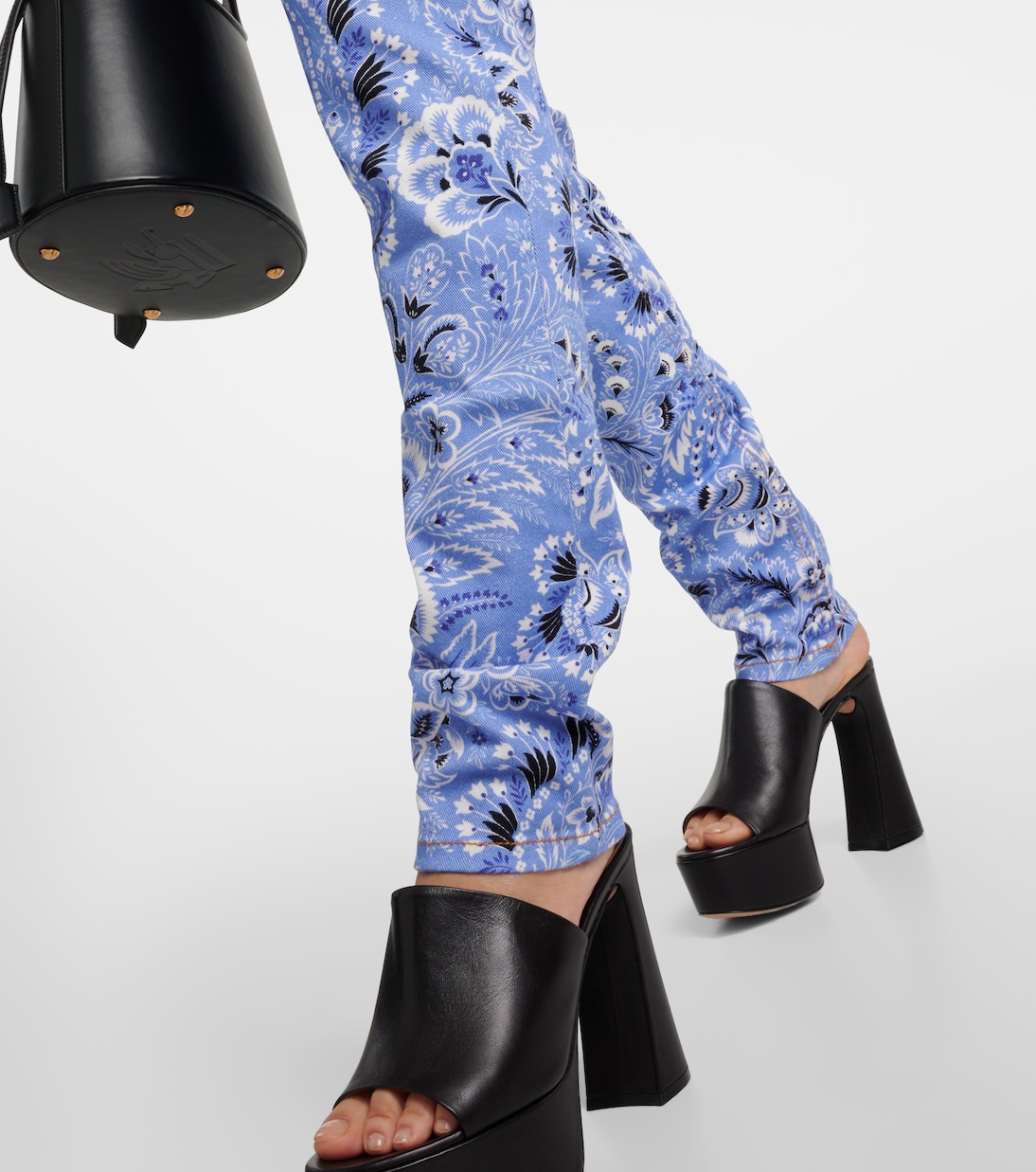 Bedruckte High-Rise Skinny Jeans | Etro