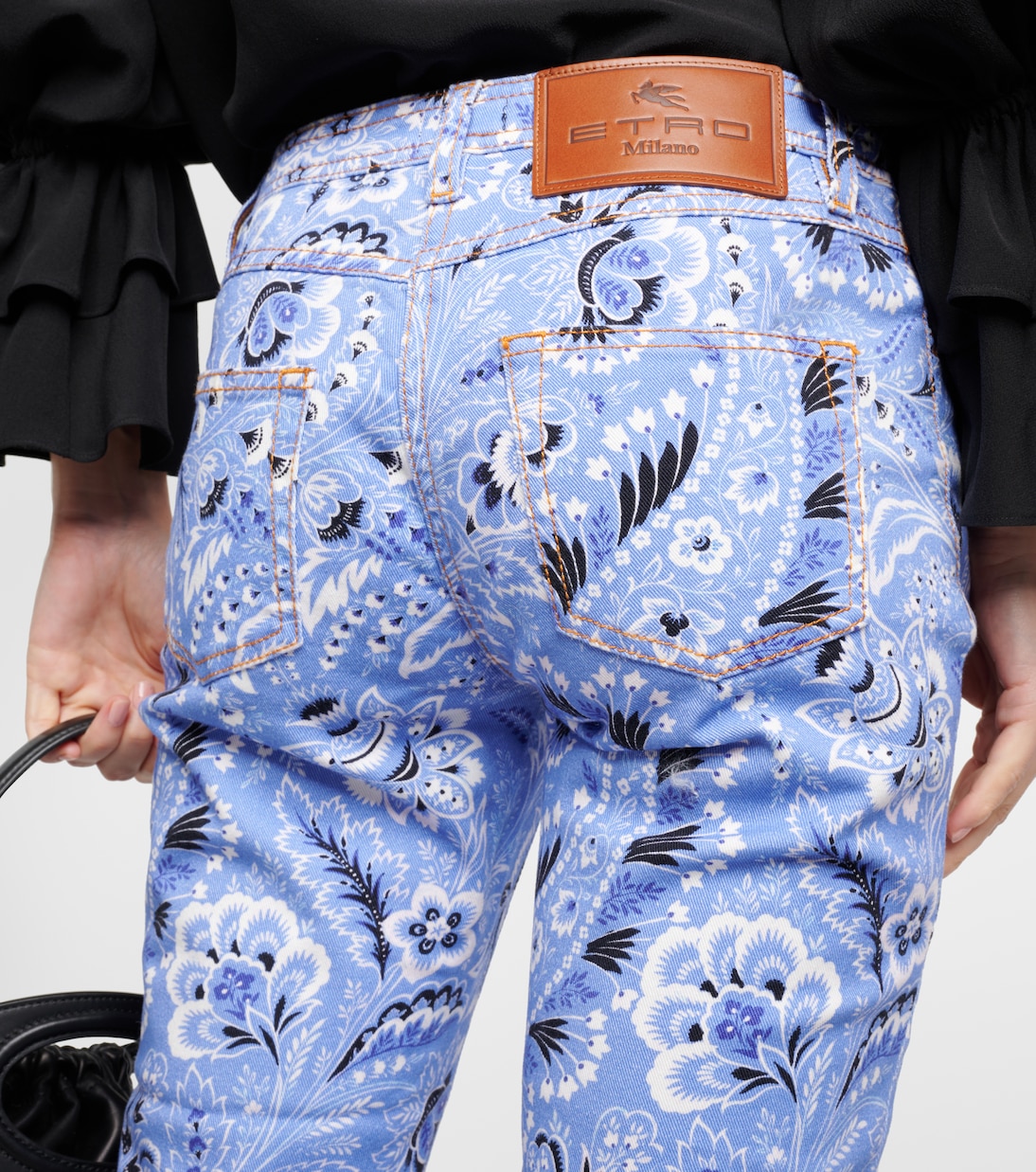 Bedruckte High-Rise Skinny Jeans | Etro