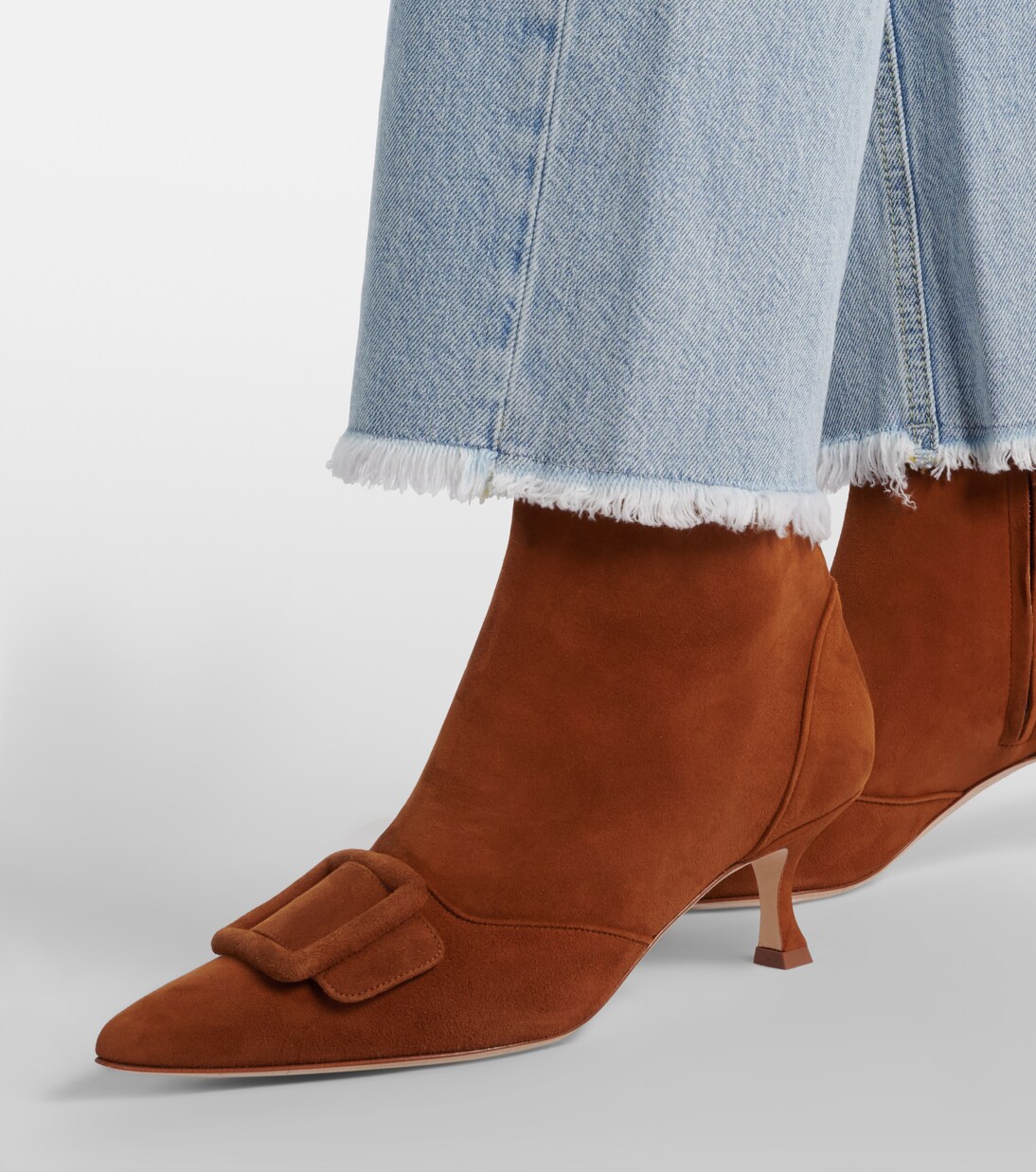 Baylow embellished suede ankle boots | Manolo Blahnik