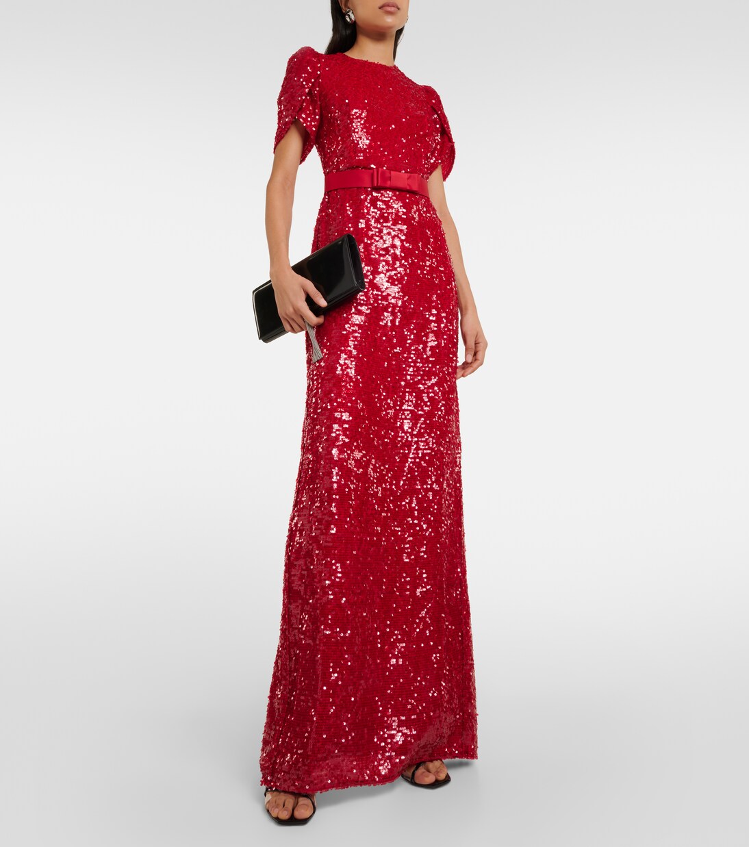 Bow-detail sequined maxi dress | Erdem
