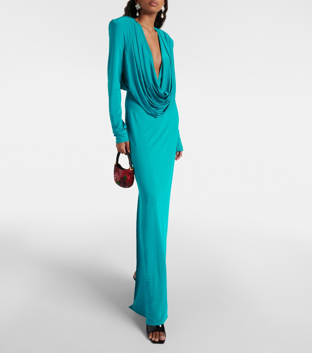 Draped jersey maxi dress | Magda Butrym
