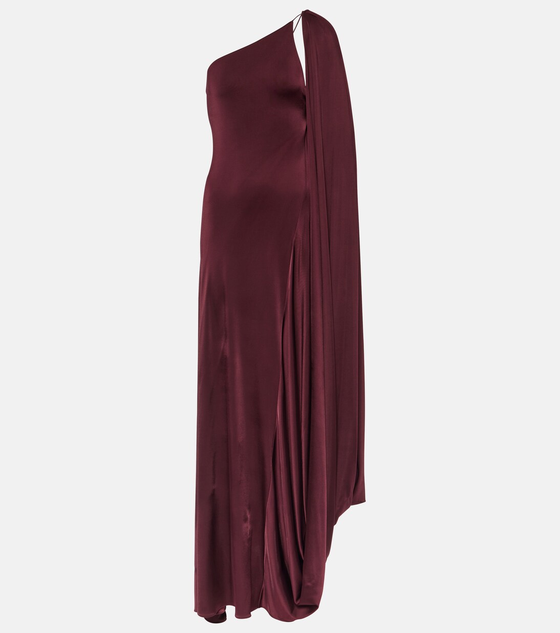 One-Shoulder-Robe aus Satin | Stella McCartney