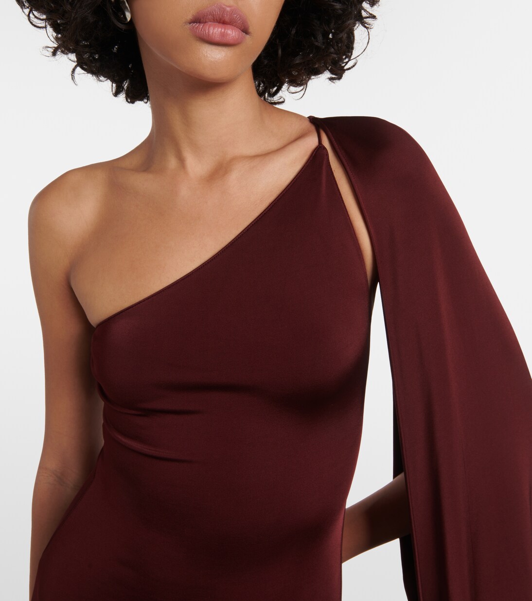 One-Shoulder-Robe aus Satin | Stella McCartney