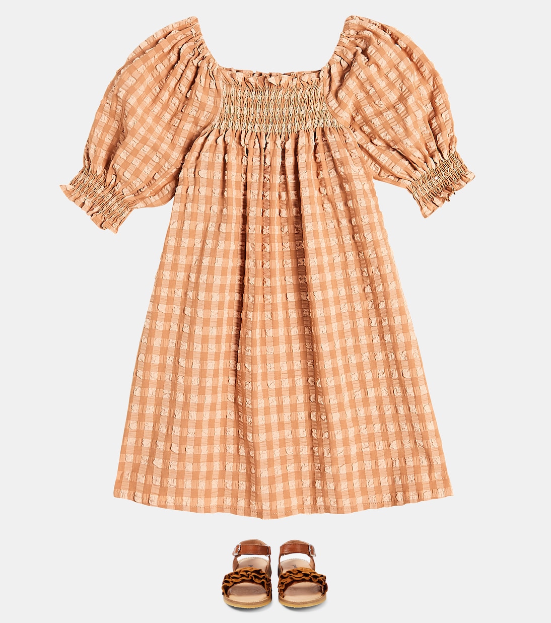 Ruffles leather sandals | Petit Nord