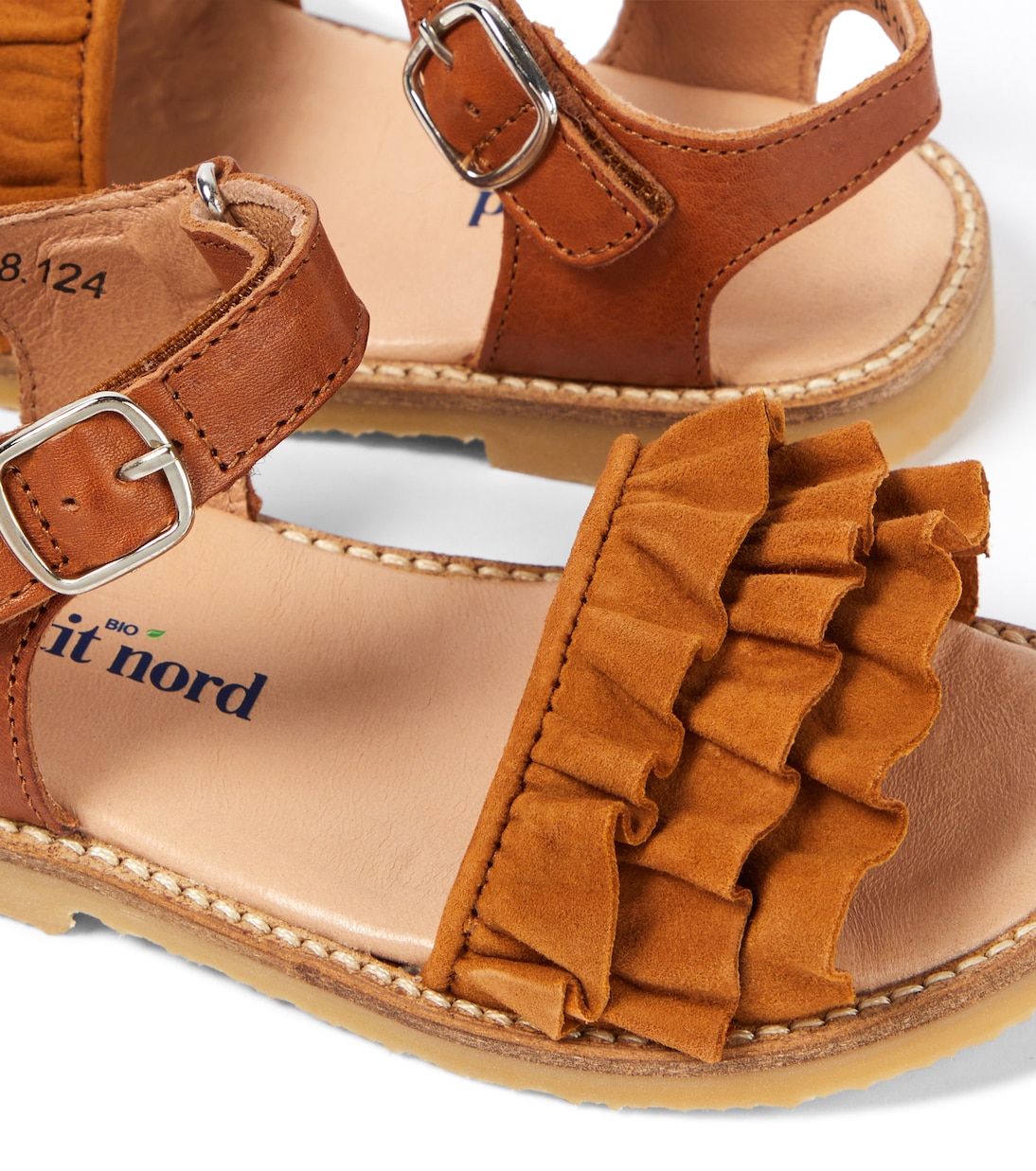 Ruffles leather sandals | Petit Nord