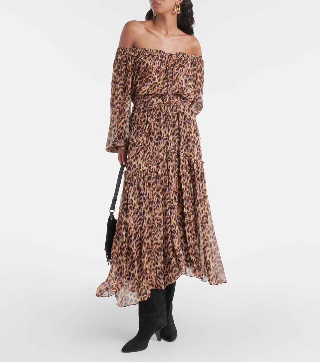 Bedruckte Off-Shoulder-Bluse Vutti | Marant Etoile