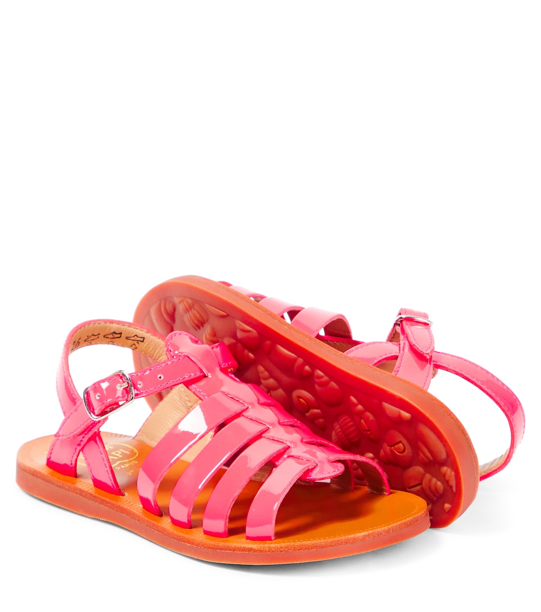 Plagette Strap leather sandals | Pom d'Api