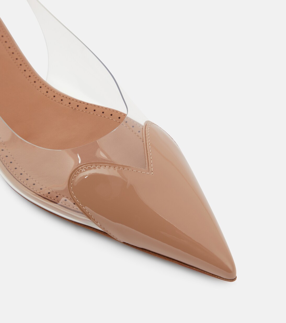 Le Cœur patent leather and PU slingback flats | Alaïa