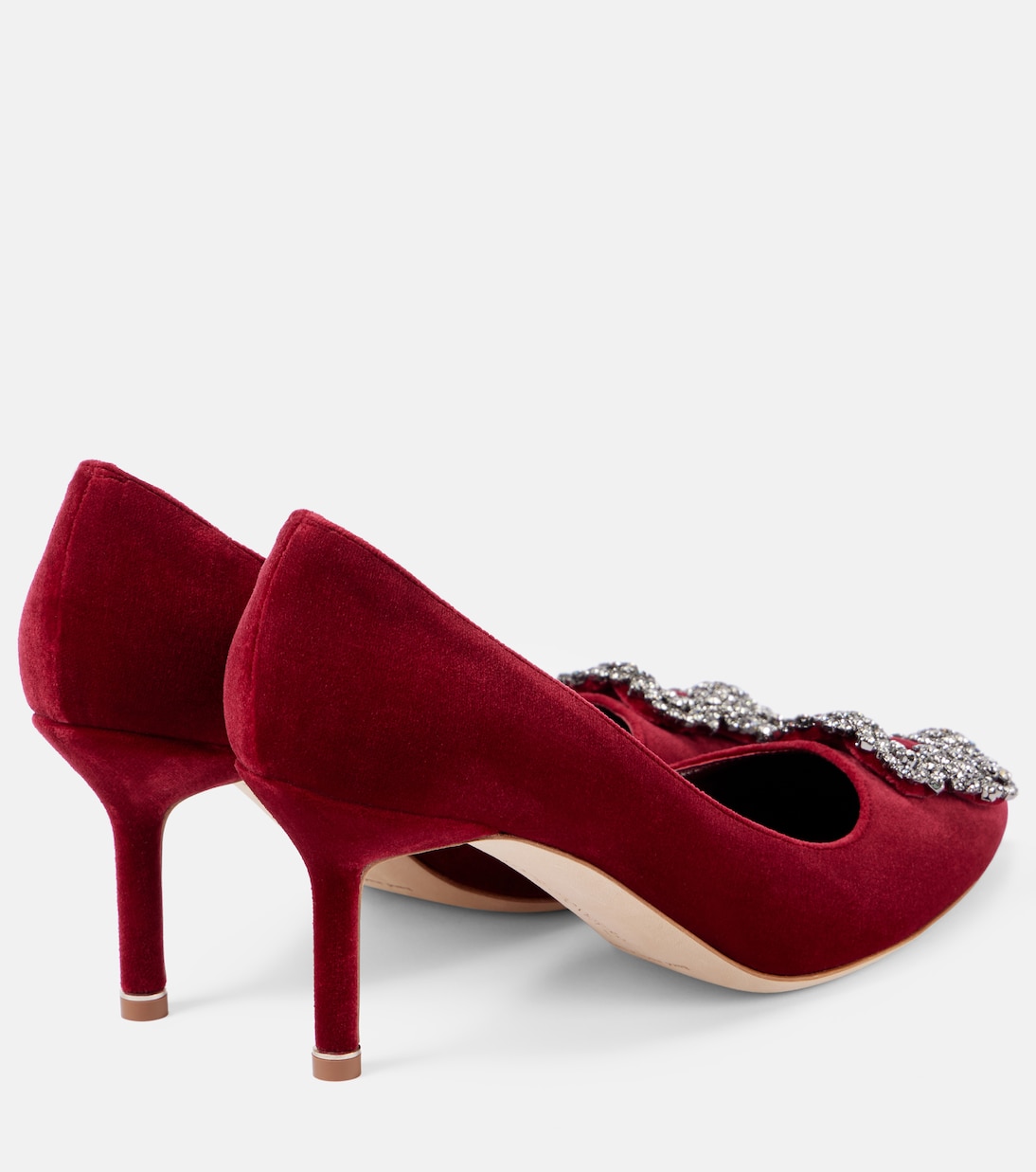 Hangisi 70 embellished velvet pumps | Manolo Blahnik