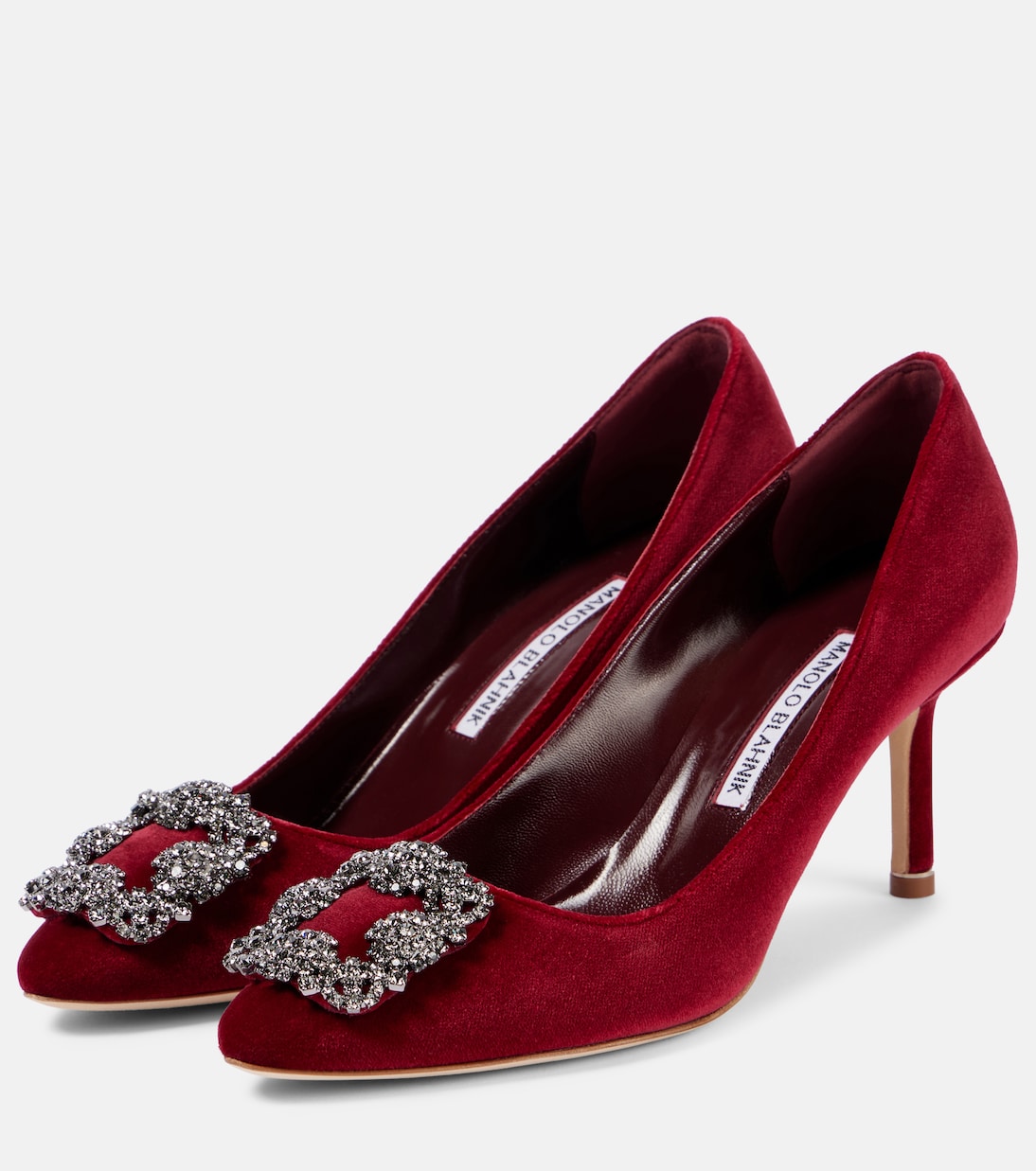 Hangisi 70 embellished velvet pumps | Manolo Blahnik